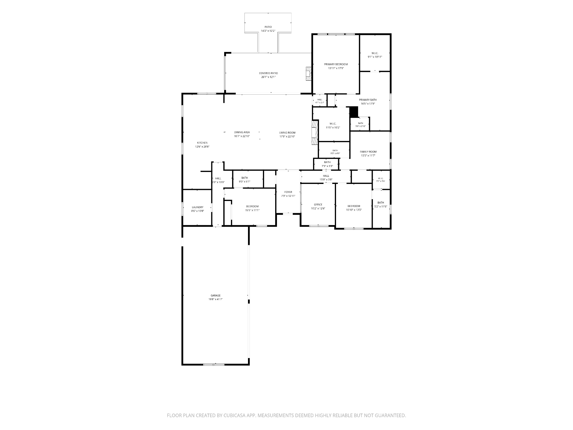 110 Rock Nettle Place floor plan with room measurements